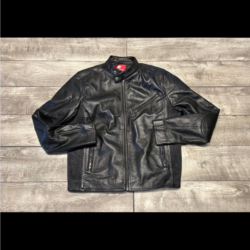 Laverapelle Black Leather Cafe Racer Women’s Riding Motorcycle Jacket Sz Medium